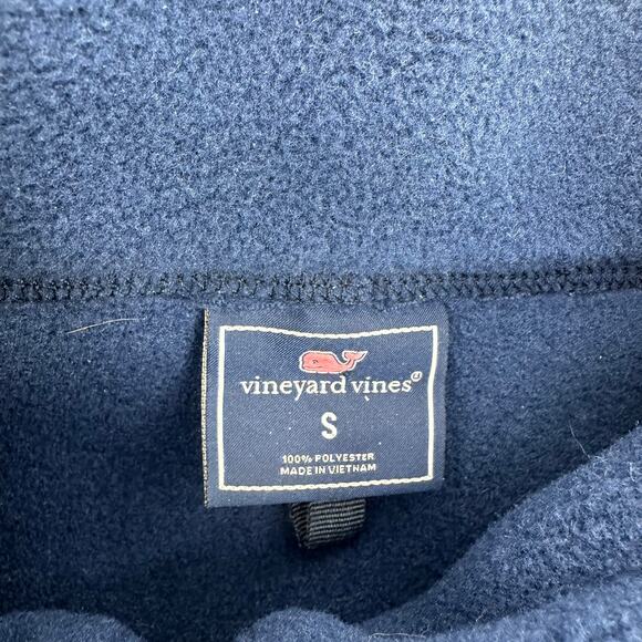 Vineyard Vines fleece vest Men’s size small navy blue full zip preppy - Picture 7 of 8